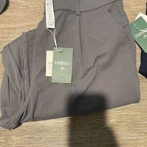 HALARA Flex High Waisted Plicated Side Pocket Straight Leg Work Pants (Storm)